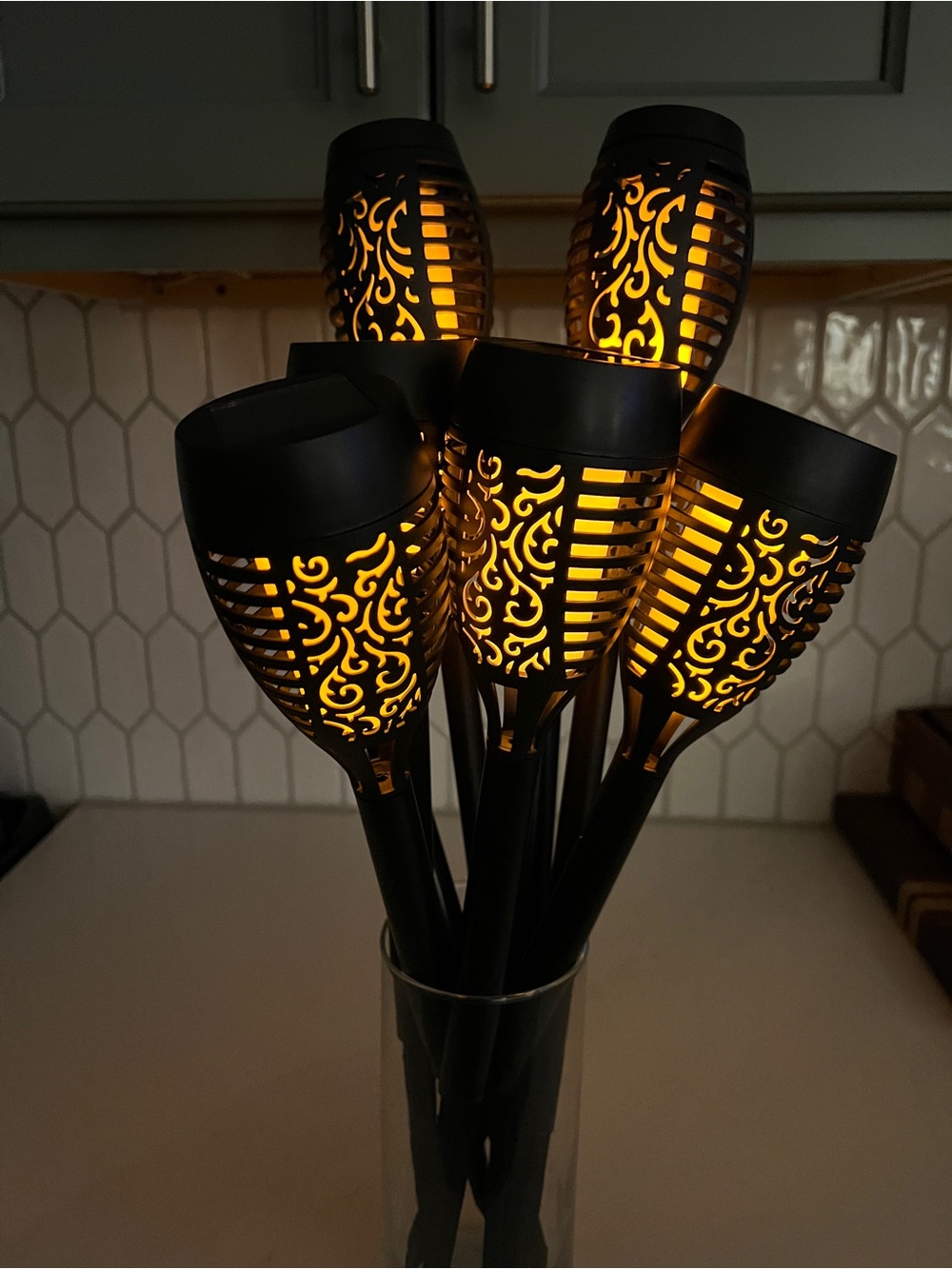Solar Torch Lights with Flickering Flames